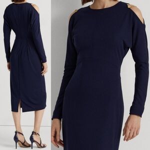 Ralph Lauren Navy Midi Dress